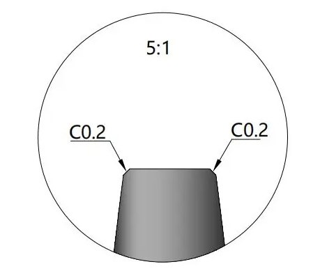 光學(xué)透鏡上的倒角 光學(xué)透鏡上的倒角