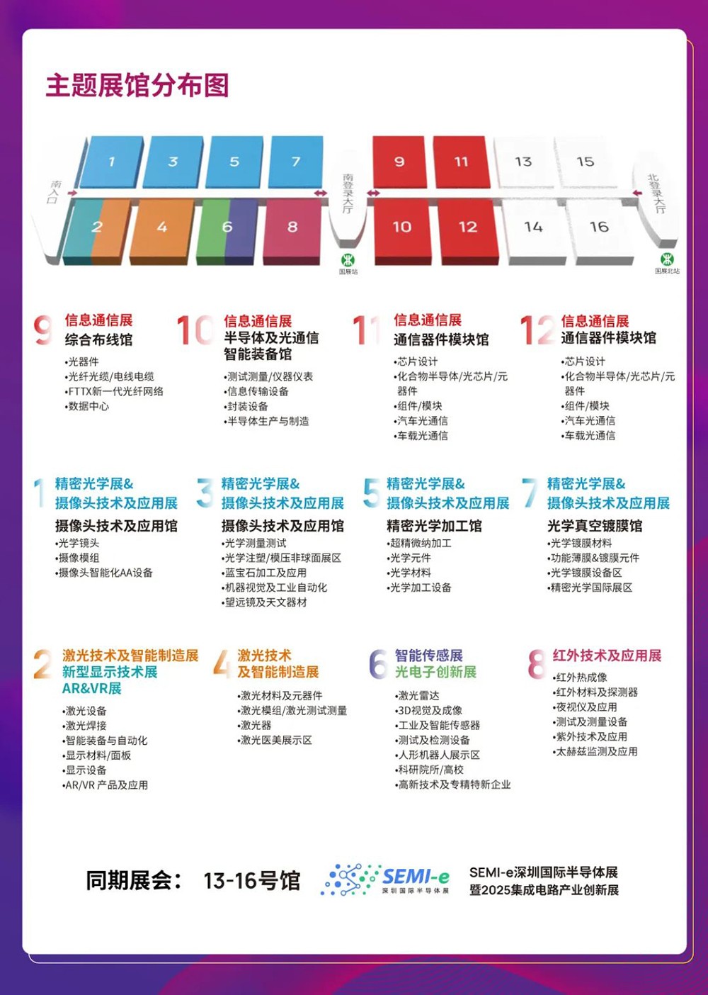 中國光博會(huì)主題展館分布圖